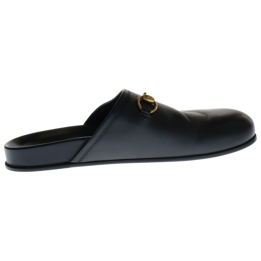 GUCCI(グッチ) 17SS Horsebit Black Leather Slipper ホースビット サンダル スリッポン ブラック 449922