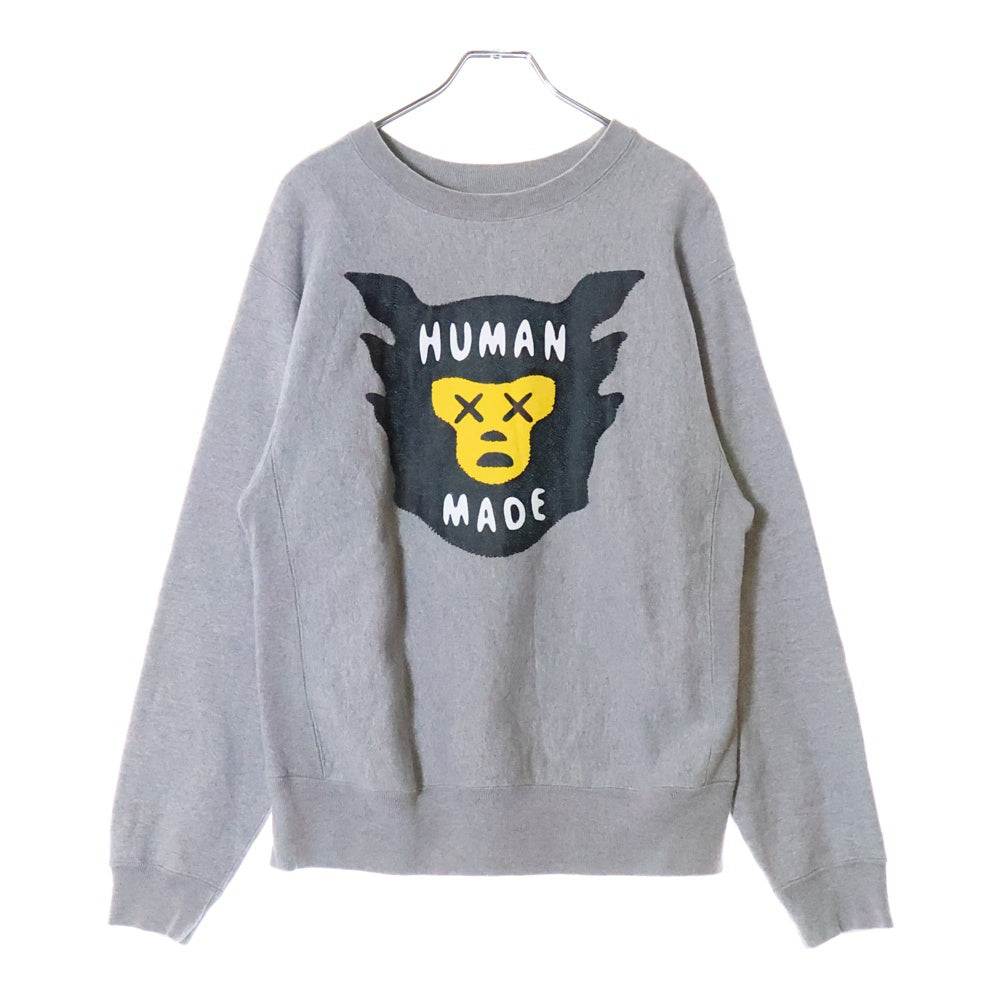 HUMAN MADE(ヒューマンメイド) ×KAWS SWEATSHIRT カウズ フォトプリント スウェット グレー