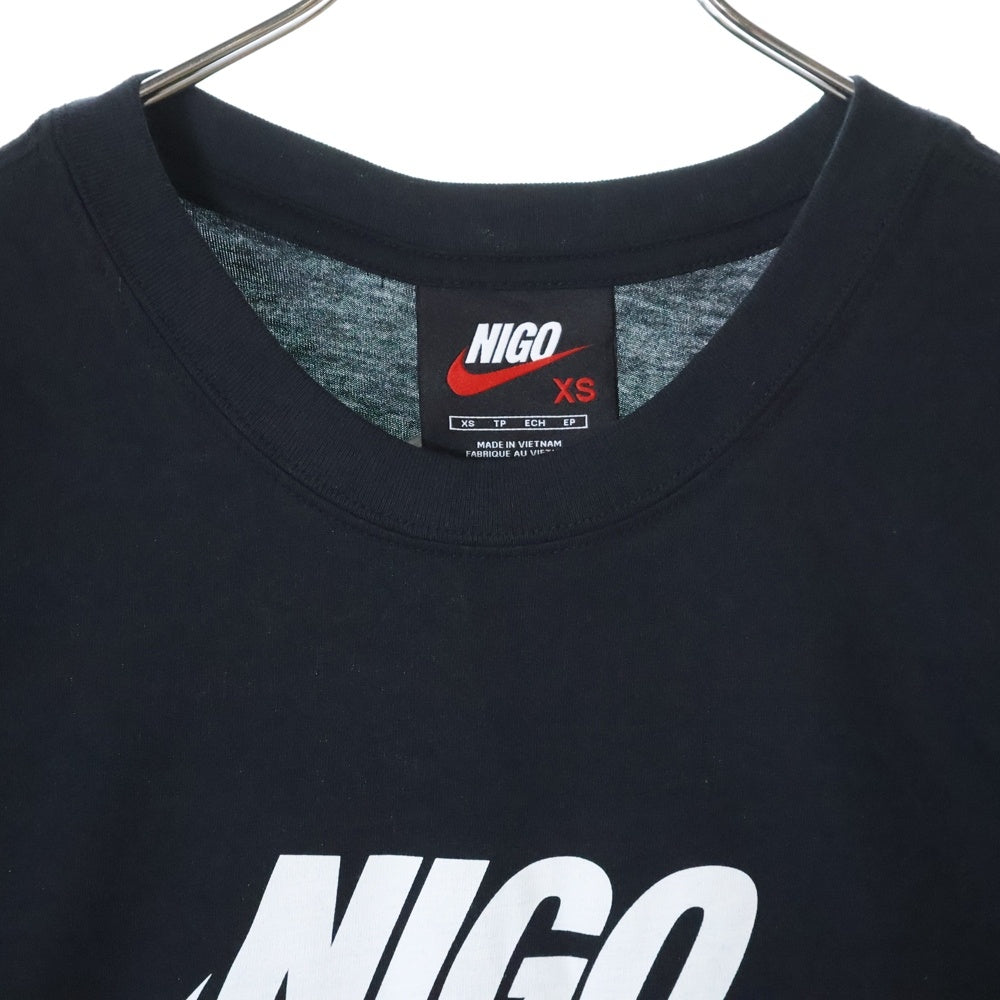 NIKE(ナイキ) ×NIGO ニゴー フロントプリント 半袖Tシャツ カットソー ブラック FV5943-010
