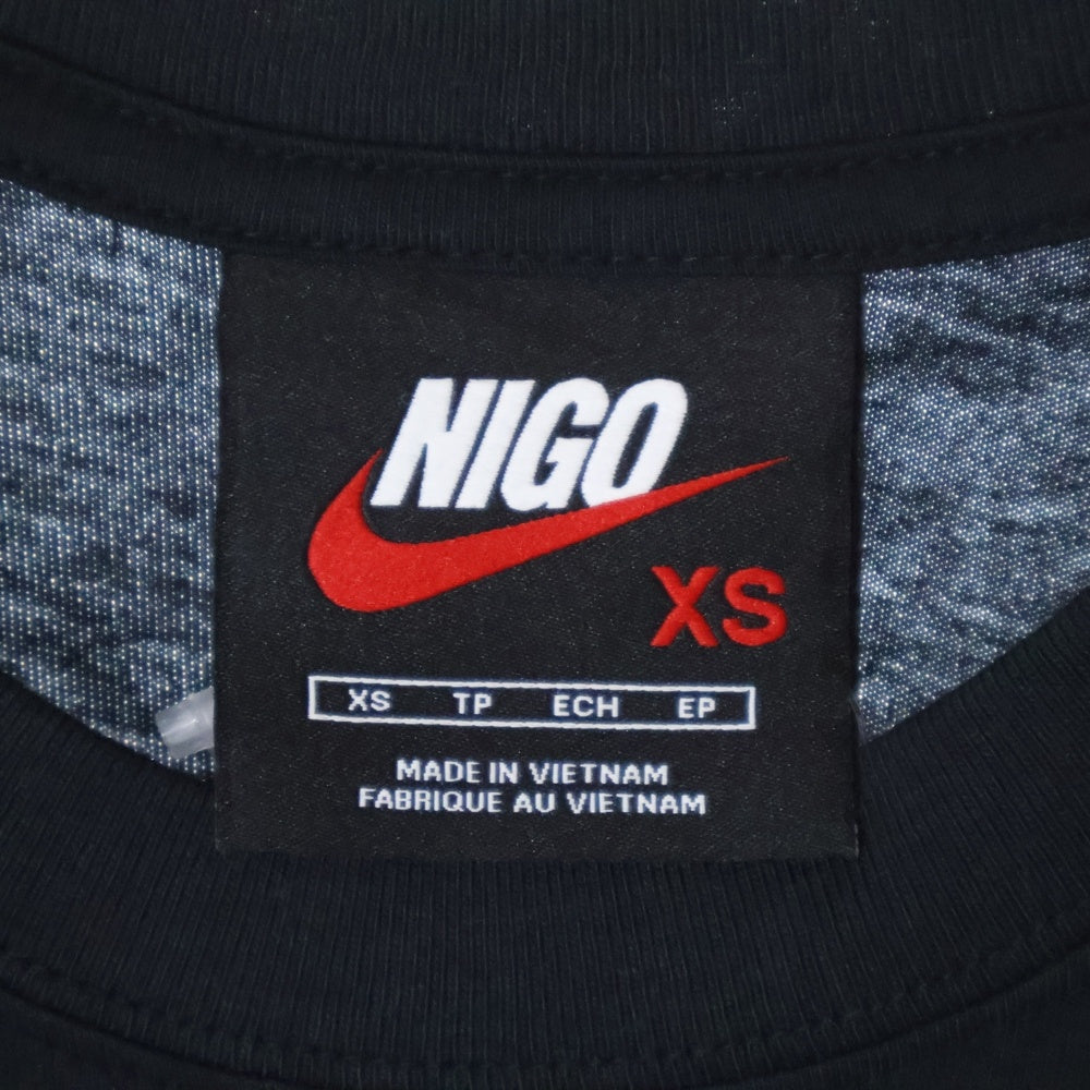 NIKE(ナイキ) ×NIGO ニゴー フロントプリント 半袖Tシャツ カットソー ブラック FV5943-010
