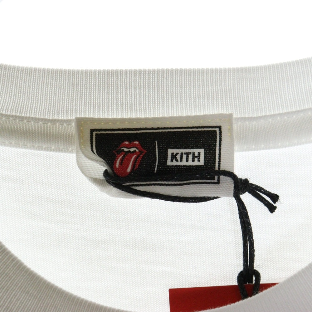 KITH(キス) Mick Jagger London Photo Vintage ミックジャガー フォトプリント ヴィンテージ加工 半袖Tシャツ カットソー ホワイト 25-073-060-0004-2-0