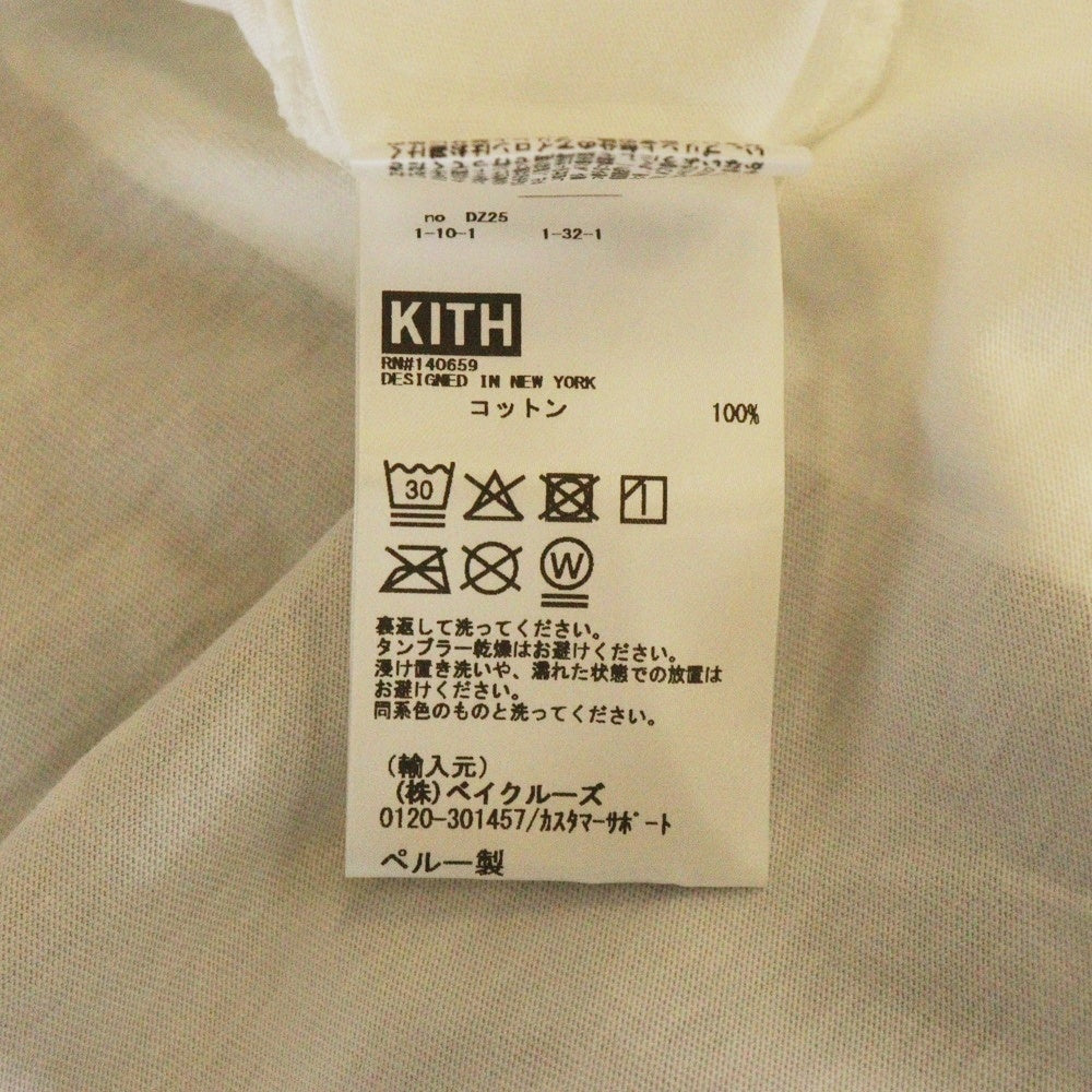 KITH(キス) Mick Jagger London Photo Vintage ミックジャガー フォトプリント ヴィンテージ加工 半袖Tシャツ カットソー ホワイト 25-073-060-0004-2-0