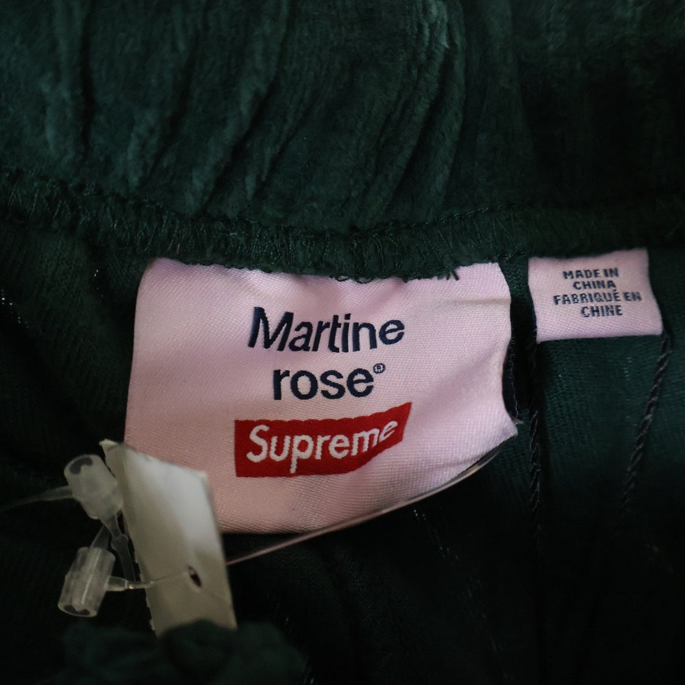 SUPREME(シュプリーム) 24AW ×Martine Rose Rose Velour Track Pant ローズ ベロア トラック パンツ グリーン