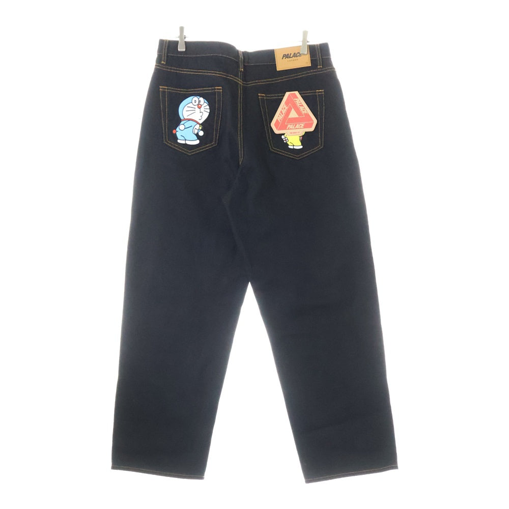 Palace Skateboards(パレススケートボーズ) ×ドラえもん DORAEMON P90 JEAN キャラクター刺繍 バギーデニムパンツ ブラック