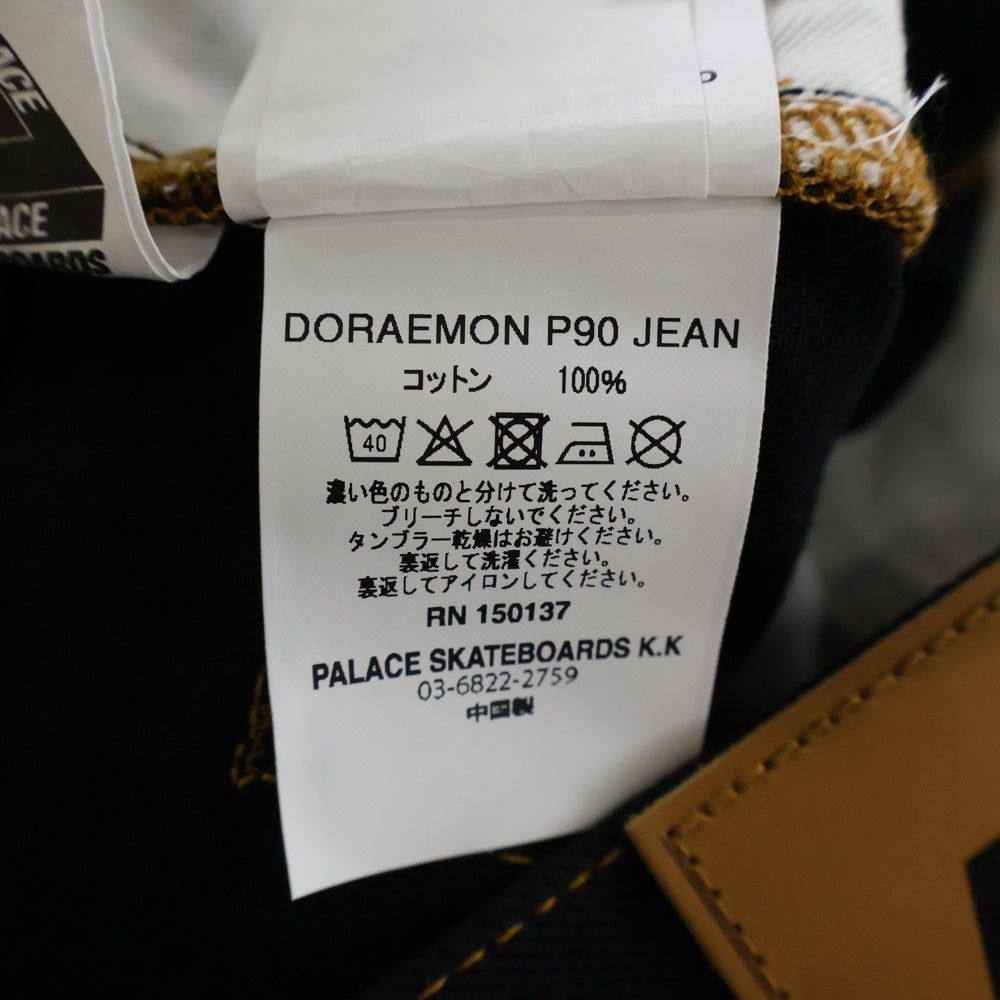 Palace Skateboards(パレススケートボーズ) ×ドラえもん DORAEMON P90 JEAN キャラクター刺繍 バギーデニムパンツ ブラック