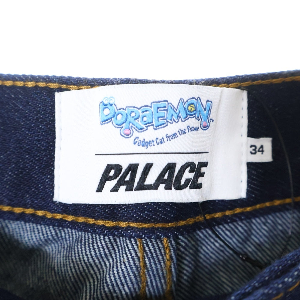 Palace Skateboards(パレススケートボーズ) ×ドラえもん DORAEMON P90 JEAN キャラクター刺繍 バギーデニムパンツ インディゴ