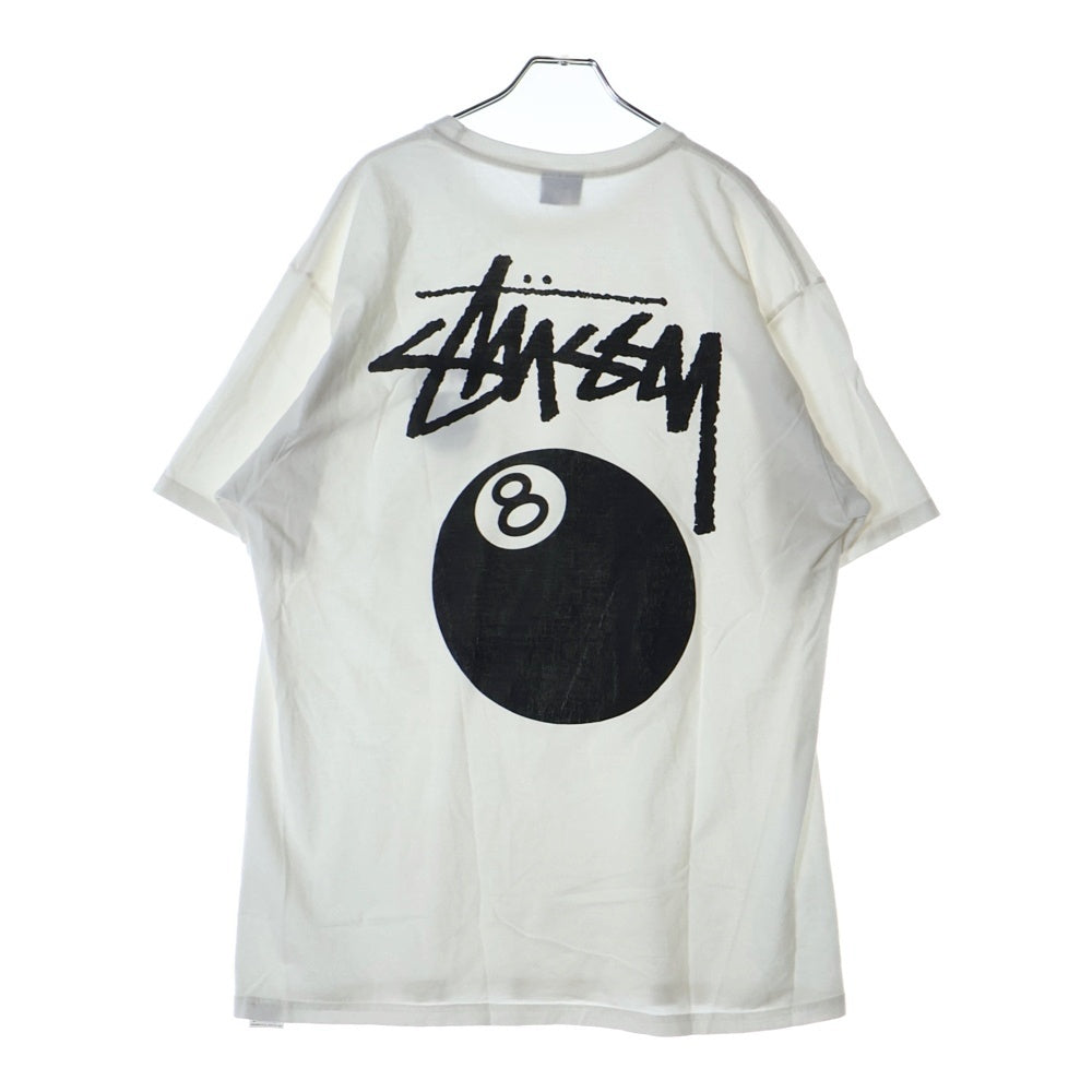 STUSSY(ステューシー) 8ボール 両面プリント 半袖Tシャツ ホワイト