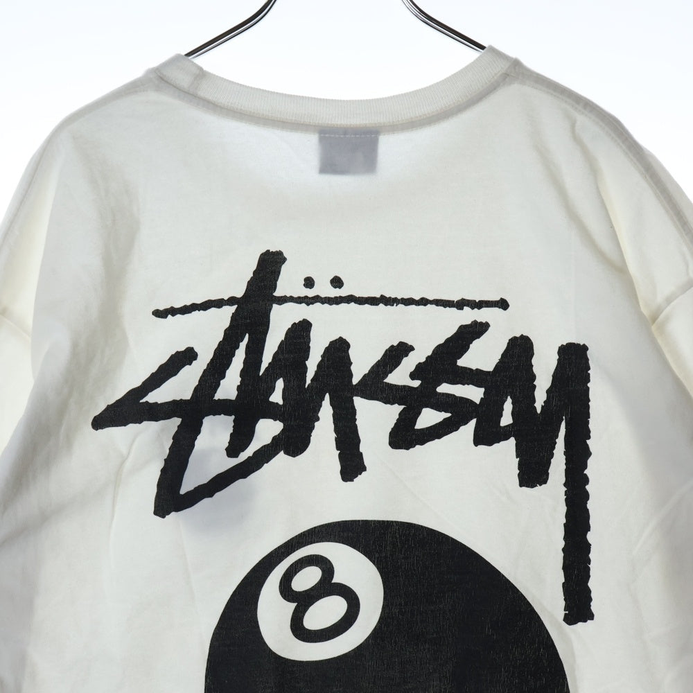 STUSSY(ステューシー) 8ボール 両面プリント 半袖Tシャツ ホワイト