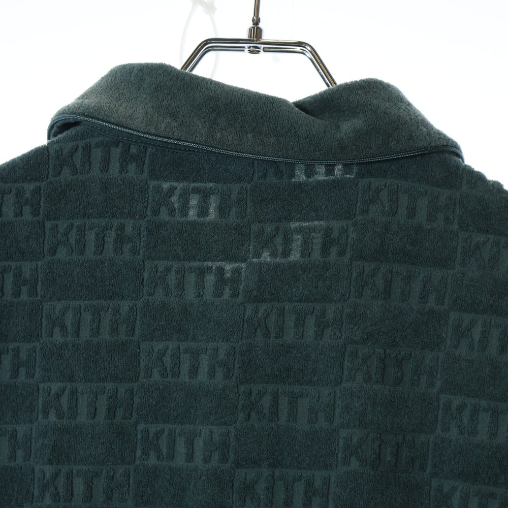 KITH(キス) Graham Polo Court 総柄 パイル地 半袖ポロシャツ グリーン KHM031070