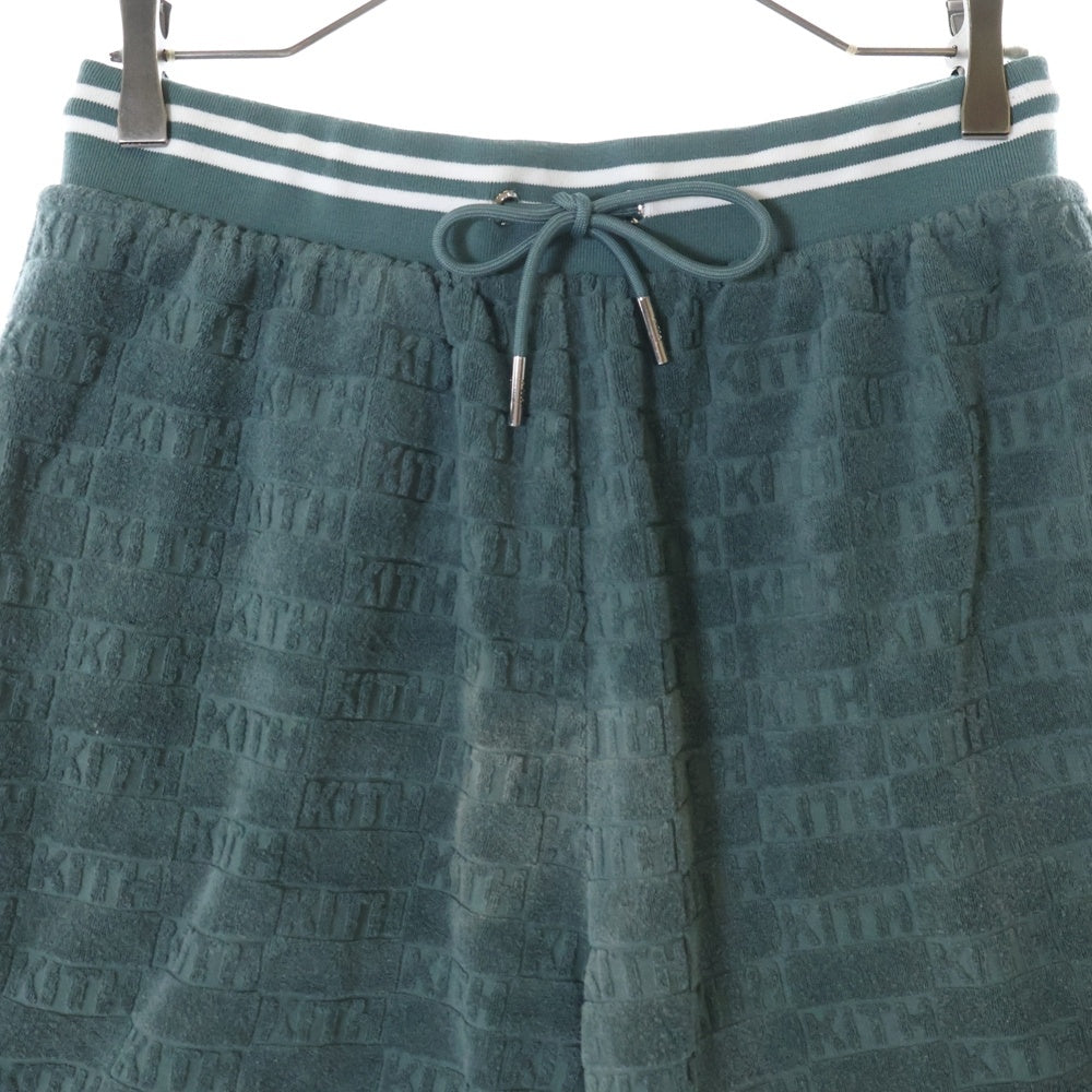 KITH(キス) Graham Short 総柄 パイル地ショーツ ハーフパンツ グリーン KHM060315