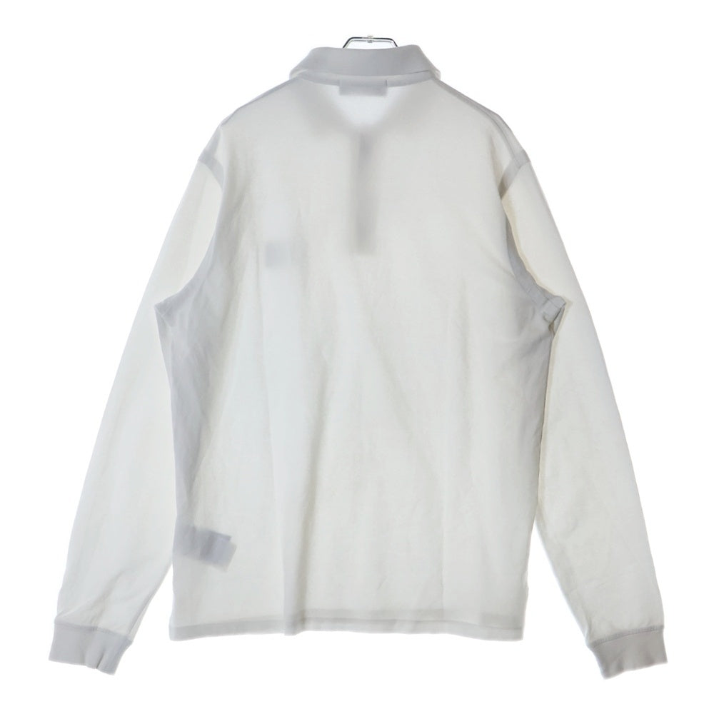 STONE ISLAND(ストーンアイランド) ロゴパッチ スリムフィット長袖ポロシャツ ホワイト 661520618
