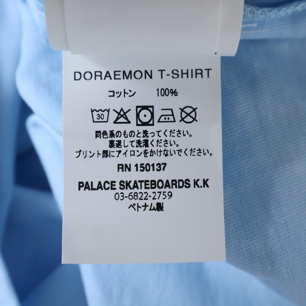 Palace Skateboards(パレススケートボーズ) 25AW ×DORAEMON ドラえもん プリント半袖Tシャツ ブルー