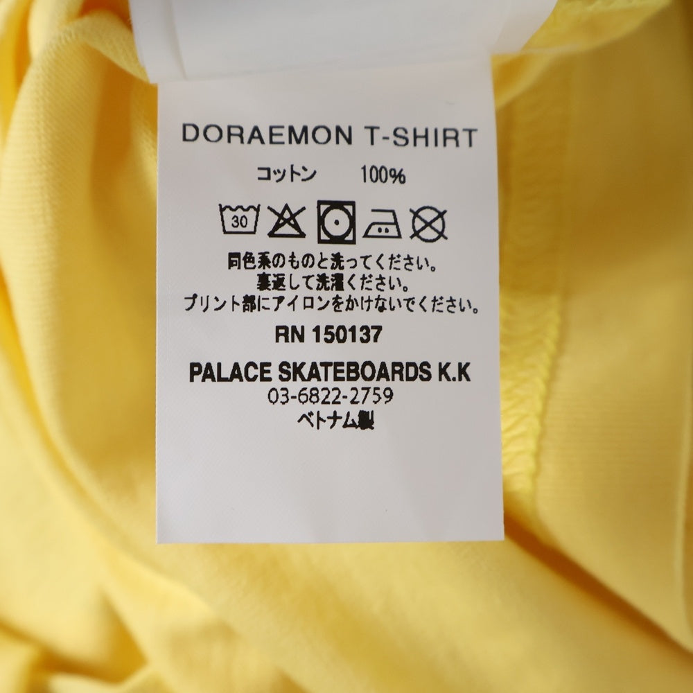Palace Skateboards(パレススケートボーズ) 25AW ×DORAEMON ドラえもん ドラミ プリント半袖Tシャツ イエロー