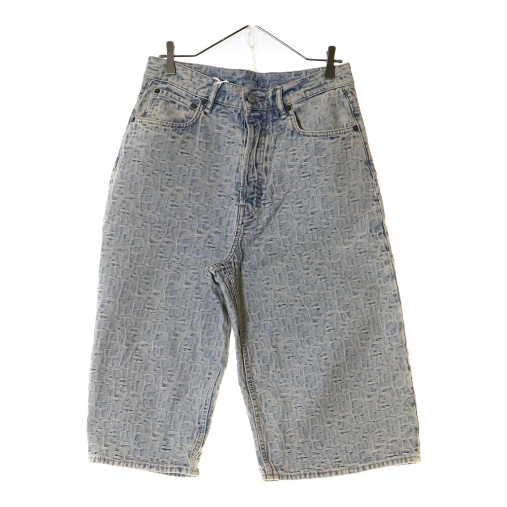 Acne Studios(アクネ ストゥディオズ) Loose fit Monogram denim shorts ルーズフィットモノグラムデニムショーツ ハーフパンツ インディゴ FN-UX-SHOR000021