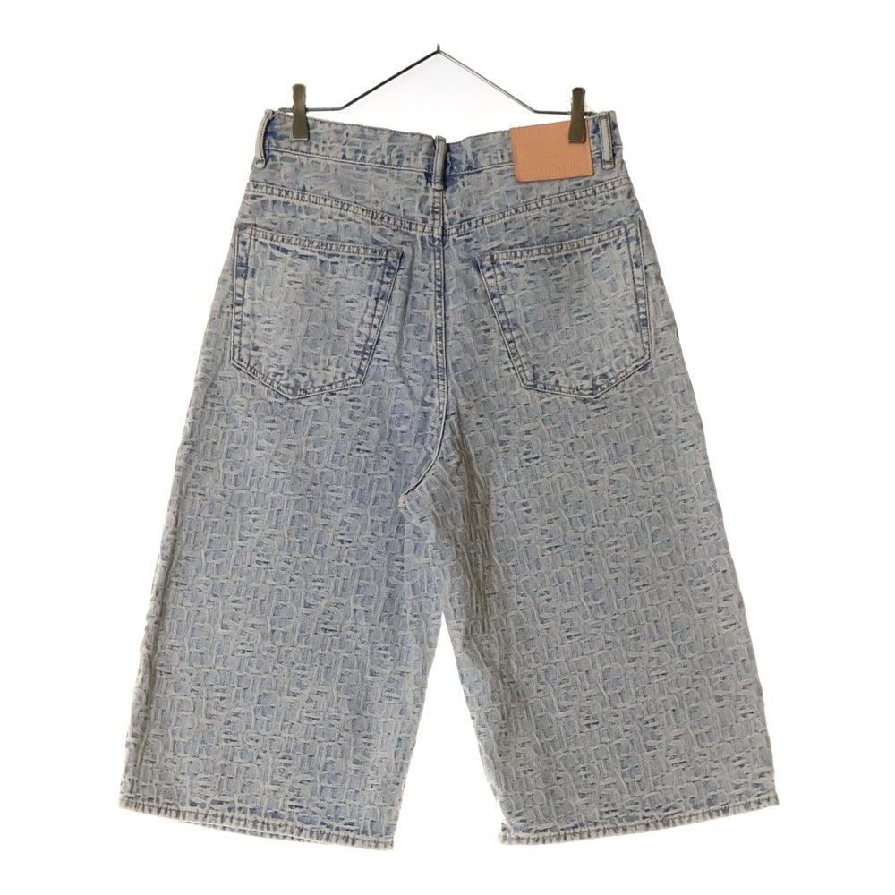 Acne Studios(アクネ ストゥディオズ) Loose fit Monogram denim shorts ルーズフィットモノグラムデニムショーツ ハーフパンツ インディゴ FN-UX-SHOR000021