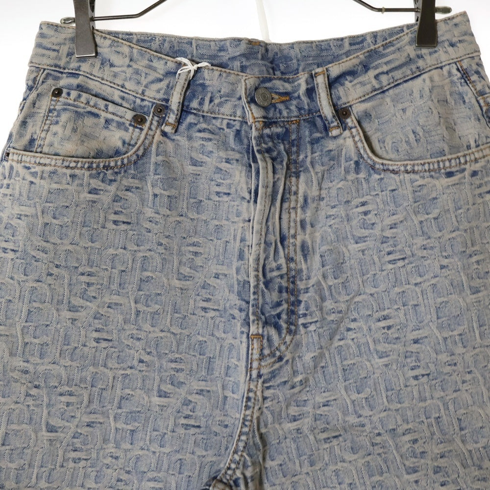 Acne Studios(アクネ ストゥディオズ) Loose fit Monogram denim shorts ルーズフィットモノグラムデニムショーツ ハーフパンツ インディゴ FN-UX-SHOR000021