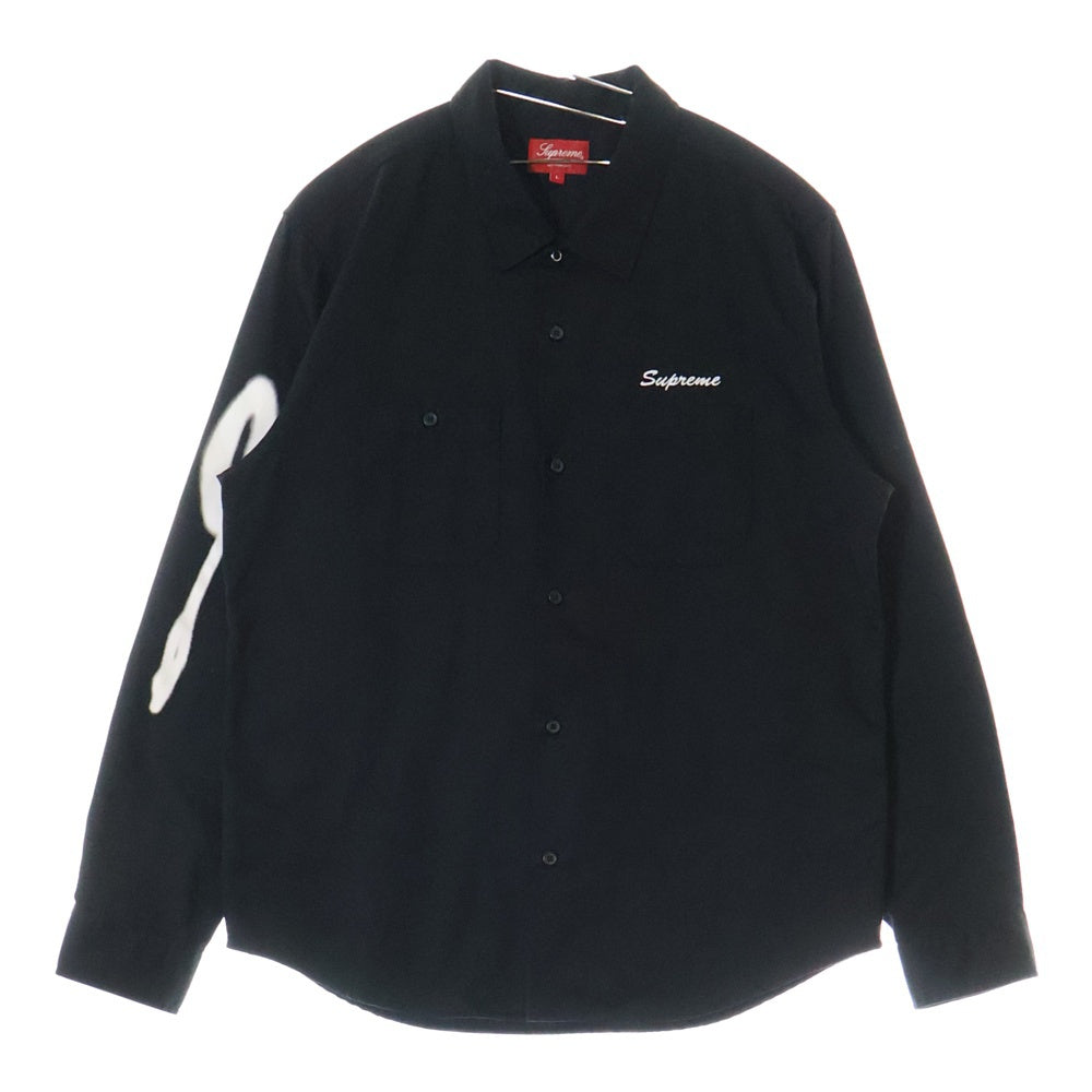 SUPREME(シュプリーム) 18AW Rose Work Shirt ローズ ワーク シャツ ブラック