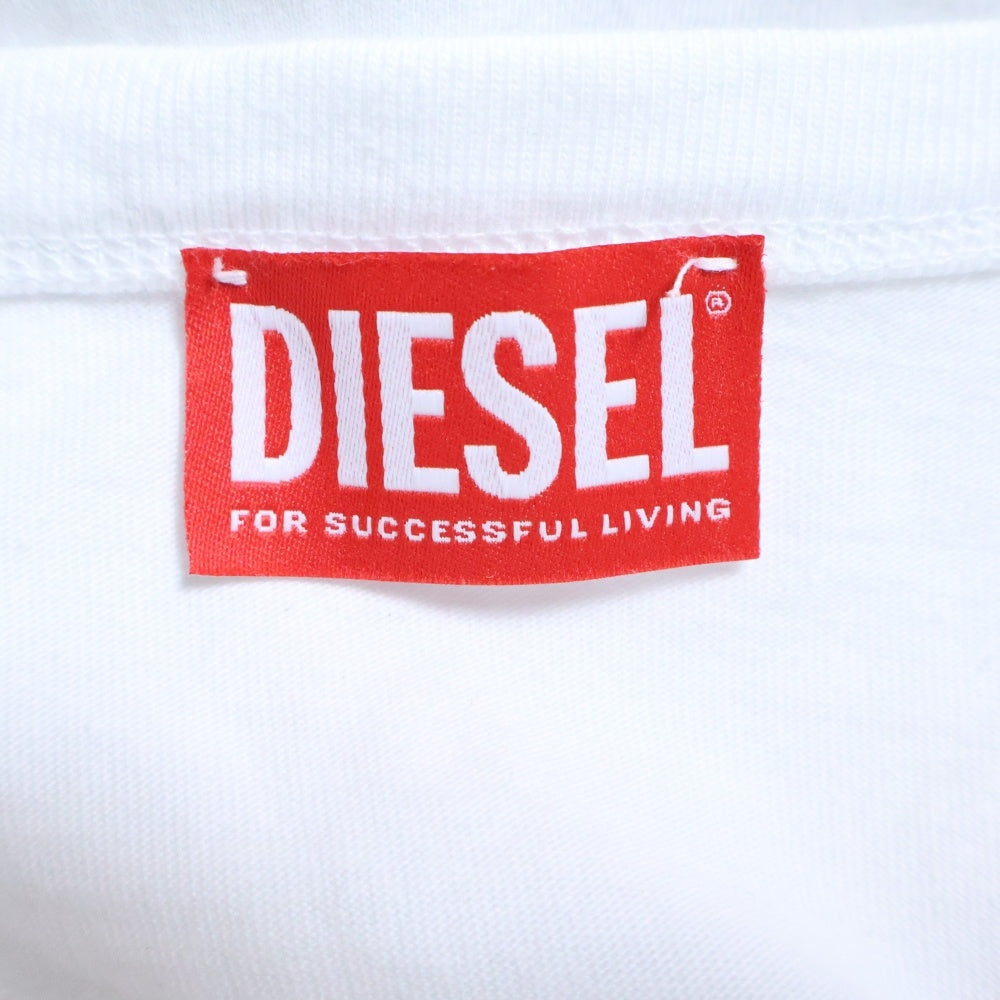 DIESEL(ディーゼル) フロント3Dロゴ ノースリーブカットソー タンクトップ ホワイト A16698