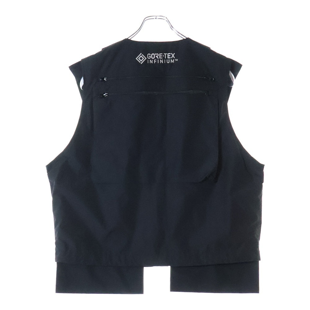ALMOSTBLACK(オールモストブラック) ×D-VEC UTILITY VEST GORE-TEX フロントマルチポケット ベスト ゴアテックス ジャケット ブラック 113257014