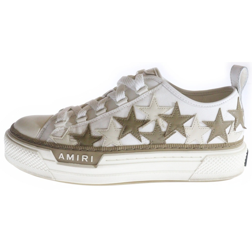 AMIRI(アミリ) Stars Court Low スターパッチ ローカットスニーカー ホワイト /ブラウン PS23MFS014-100