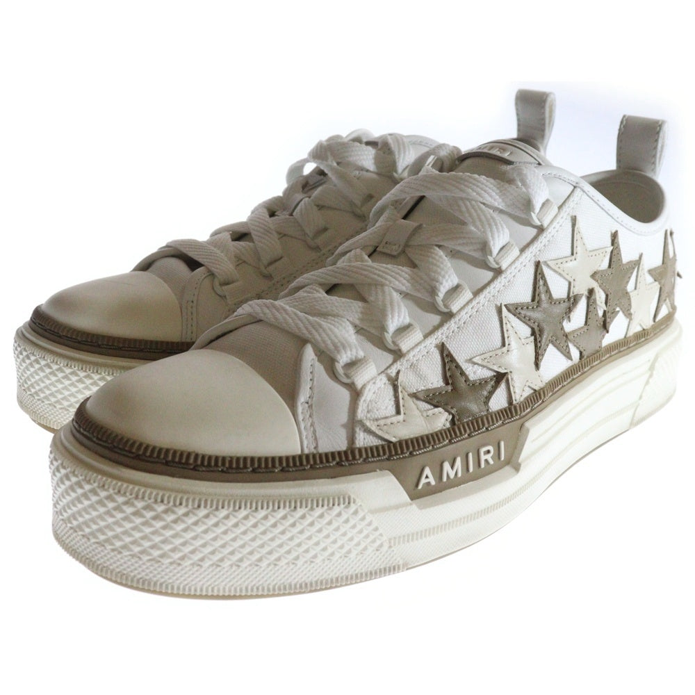 AMIRI(アミリ) Stars Court Low スターパッチ ローカットスニーカー ホワイト /ブラウン PS23MFS014-100