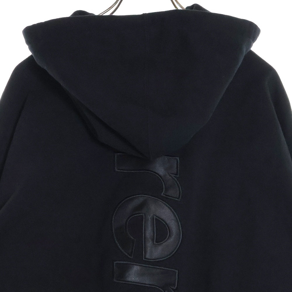 SUPREME(シュプリーム) 24AW Satin Applique Hooded Sweatshirt サテンアップリケ スウェットフードパーカー ブラック