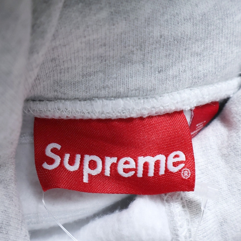 SUPREME(シュプリーム) 24AW Satin Applique Hooded Sweatshirt サテンアップリケ スウェットフードパーカー グレー