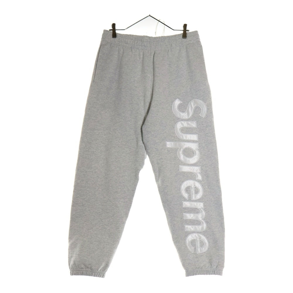 SUPREME(シュプリーム) 24AW Satin Applique Sweatpant サテンアップリケ スウェット ロング パンツ グレー