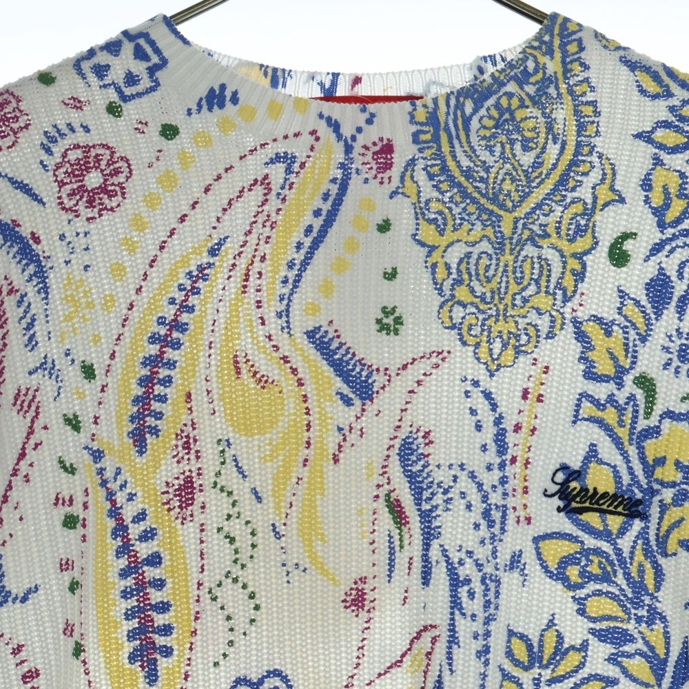 SUPREME(シュプリーム) 24SS Printed Paisley Sweater プリント ペイズリー ニットセーター マルチ