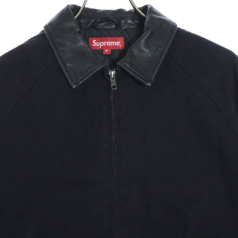 SUPREME(シュプリーム) 20AW Leather Collar Work Jacket レザーカラー ワークジャケット ブラック