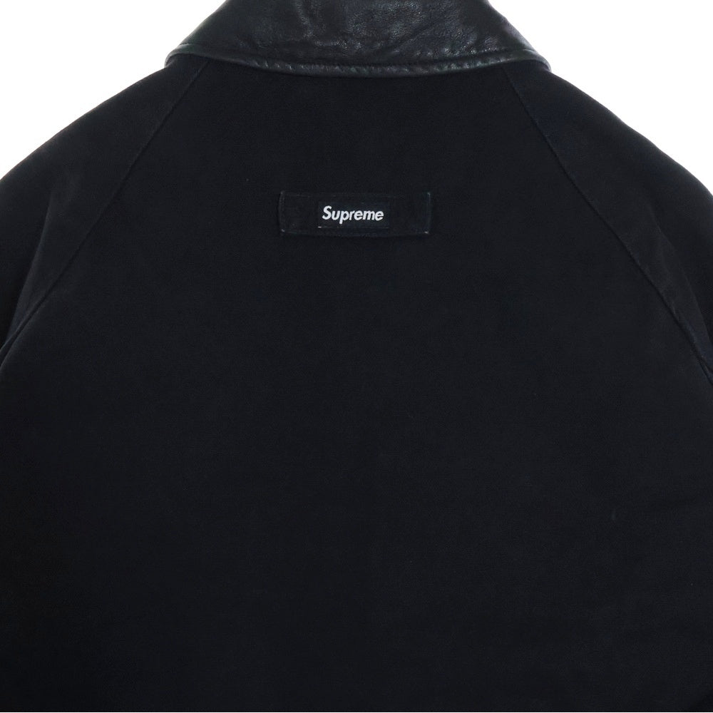 SUPREME(シュプリーム) 20AW Leather Collar Work Jacket レザーカラー ワークジャケット ブラック