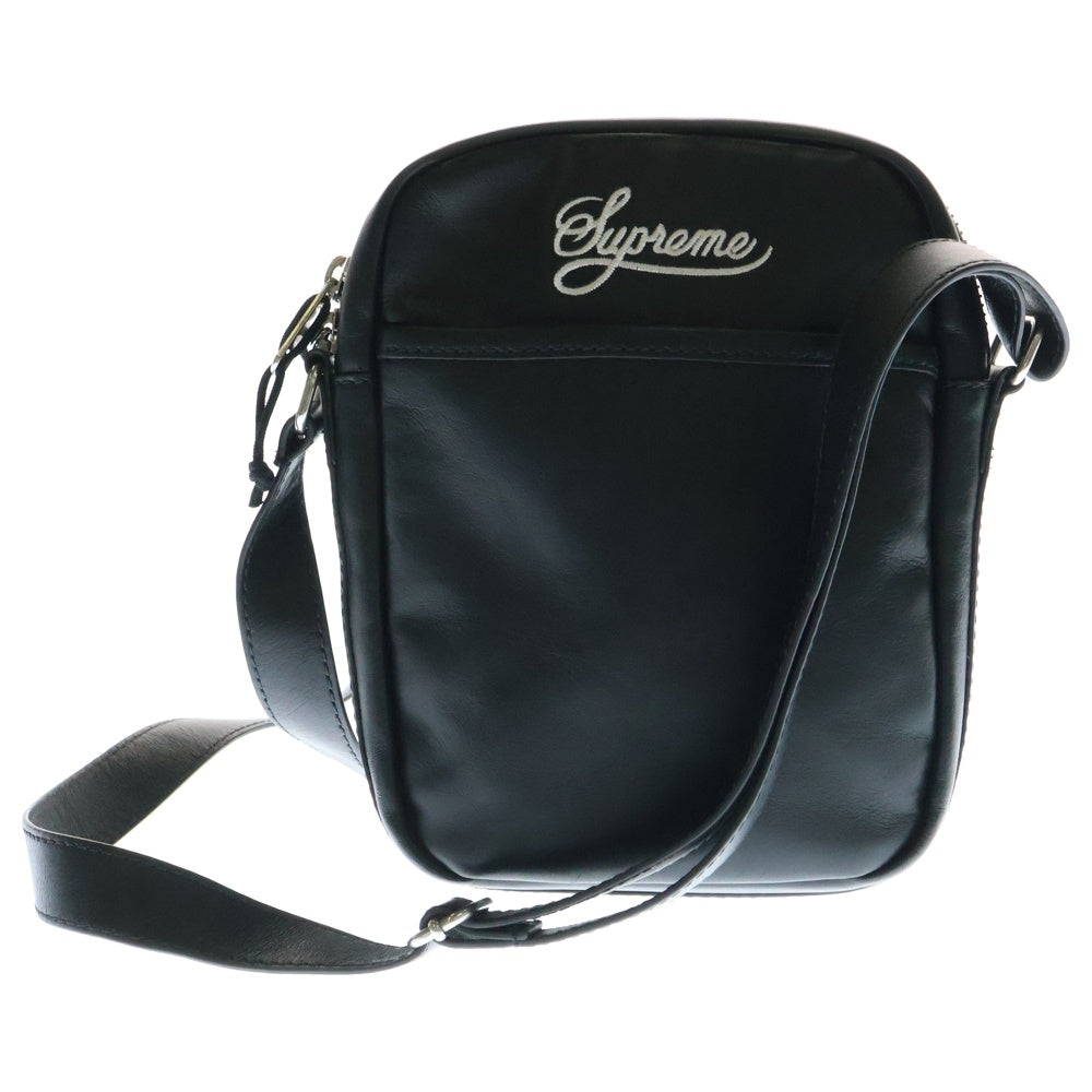 SUPREME(シュプリーム) 25SS ×NIKE Leather Shoulder Bag ナイキ レザーショルダーバッグ ブラック
