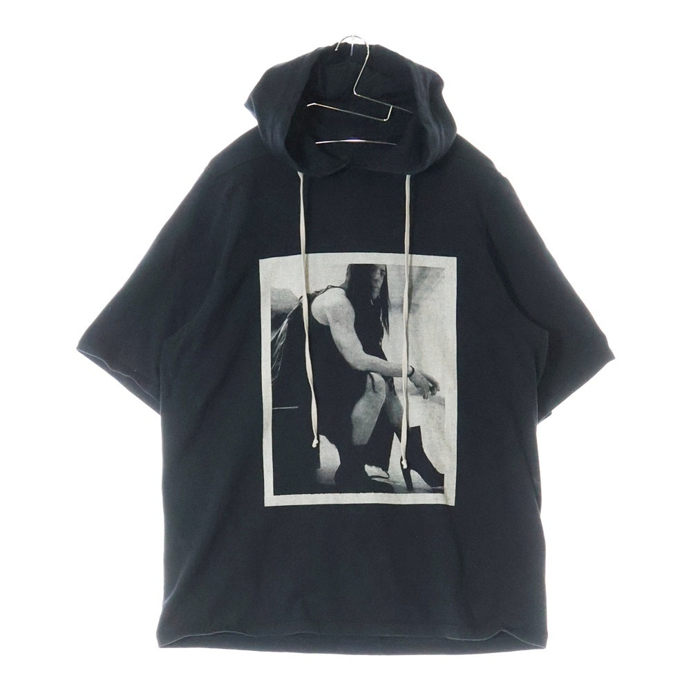 DRKSHDW(ダークシャドウ) 19AW フロントプリント 半袖 プルオーバースウェット パーカー ブラック DS19F6235-RIGEP8