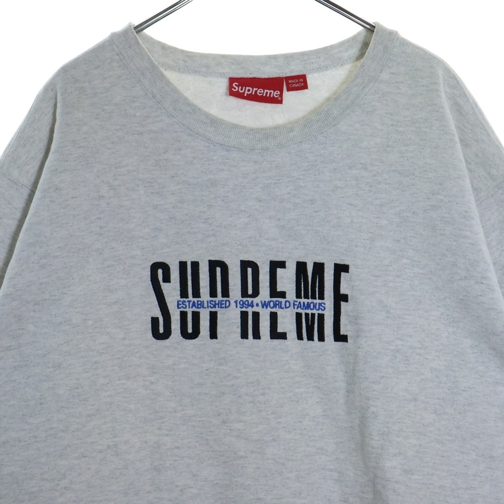 SUPREME(シュプリーム) 18AW World Famous Crewneck ワールド フェイマス クルーネック スウェット グレー
