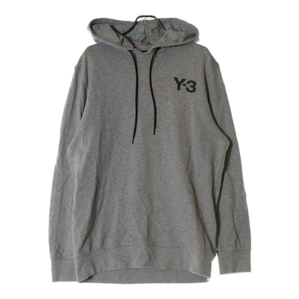 Y-3(ワイスリー) フロントプリント プルオーバースウェットパーカー グレー CY6897 1AX001
