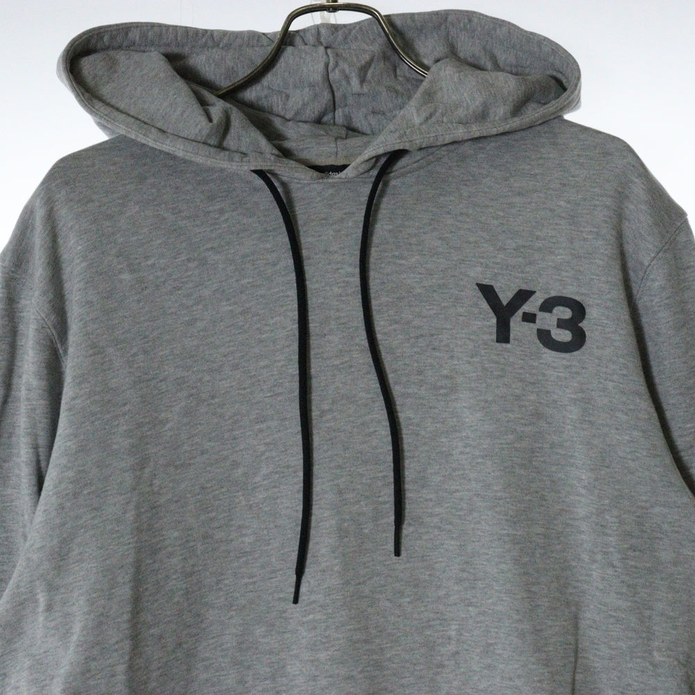 Y-3(ワイスリー) フロントプリント プルオーバースウェットパーカー グレー CY6897 1AX001