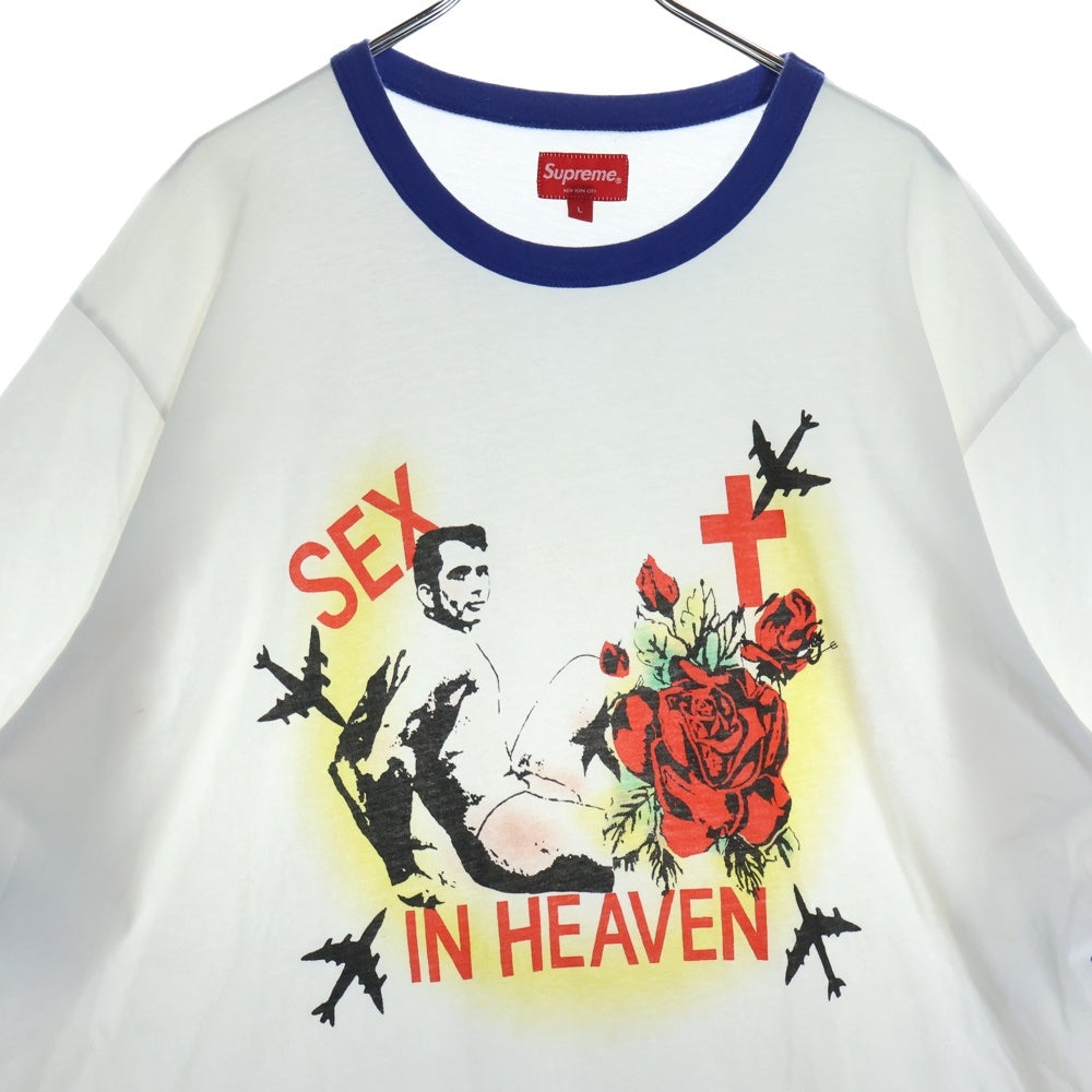 SUPREME(シュプリーム) 23SS Sex In Heaven Ringer Tee セックス イン ヘヴン リンガー 半袖Tシャツ カットソー ホワイト