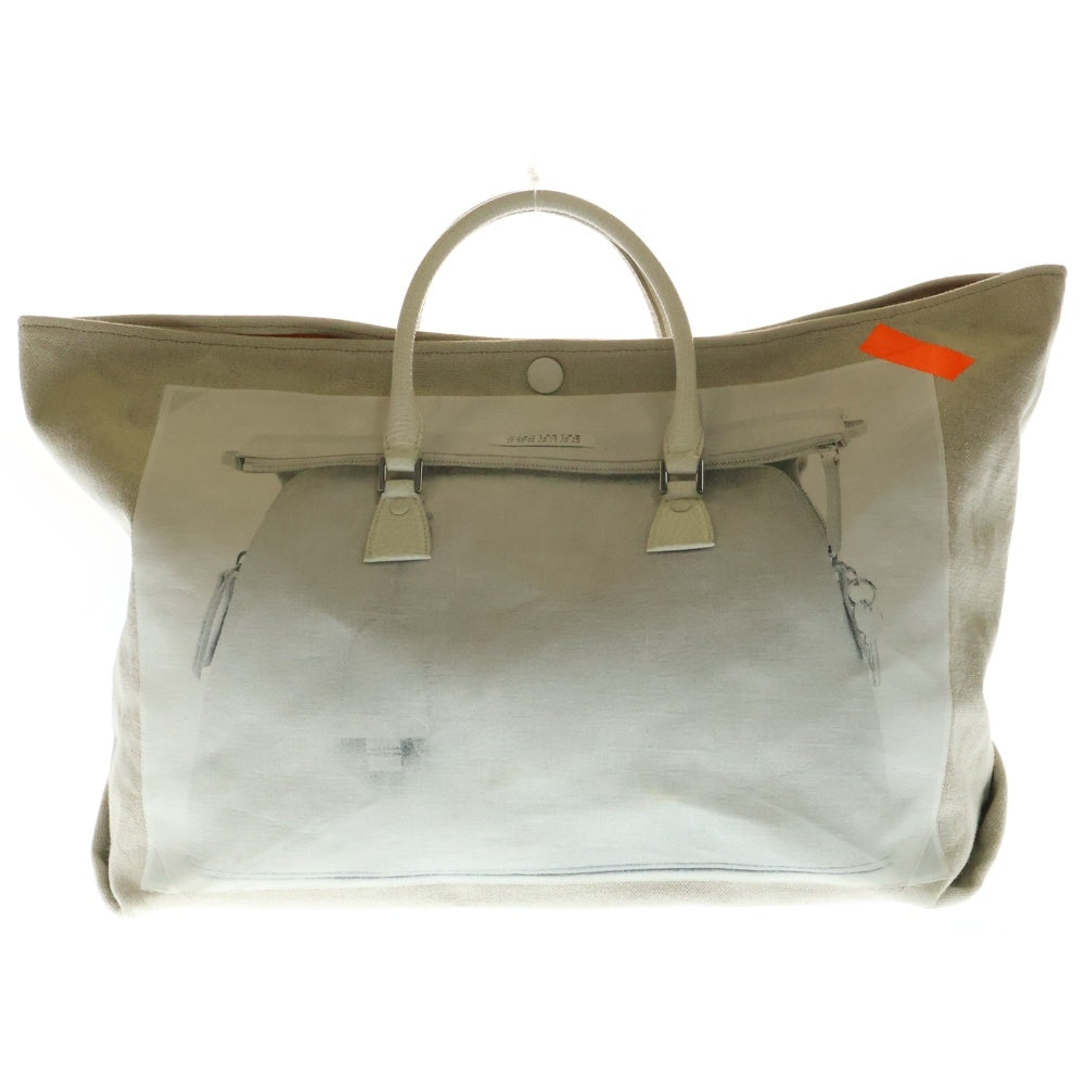 Maison Margiela 11(メゾンマルジェラ11) 5AC トロンプルイユ キャンバストートバッグ ショルダーバッグ ホワイトSB3WC0001
