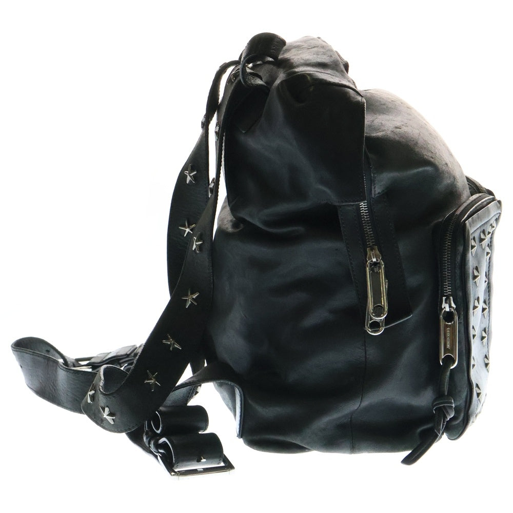 JIMMY CHOO(ジミーチュウ) LENNOX レノックス スタースタッズ レザーバックパック リュック ブラック