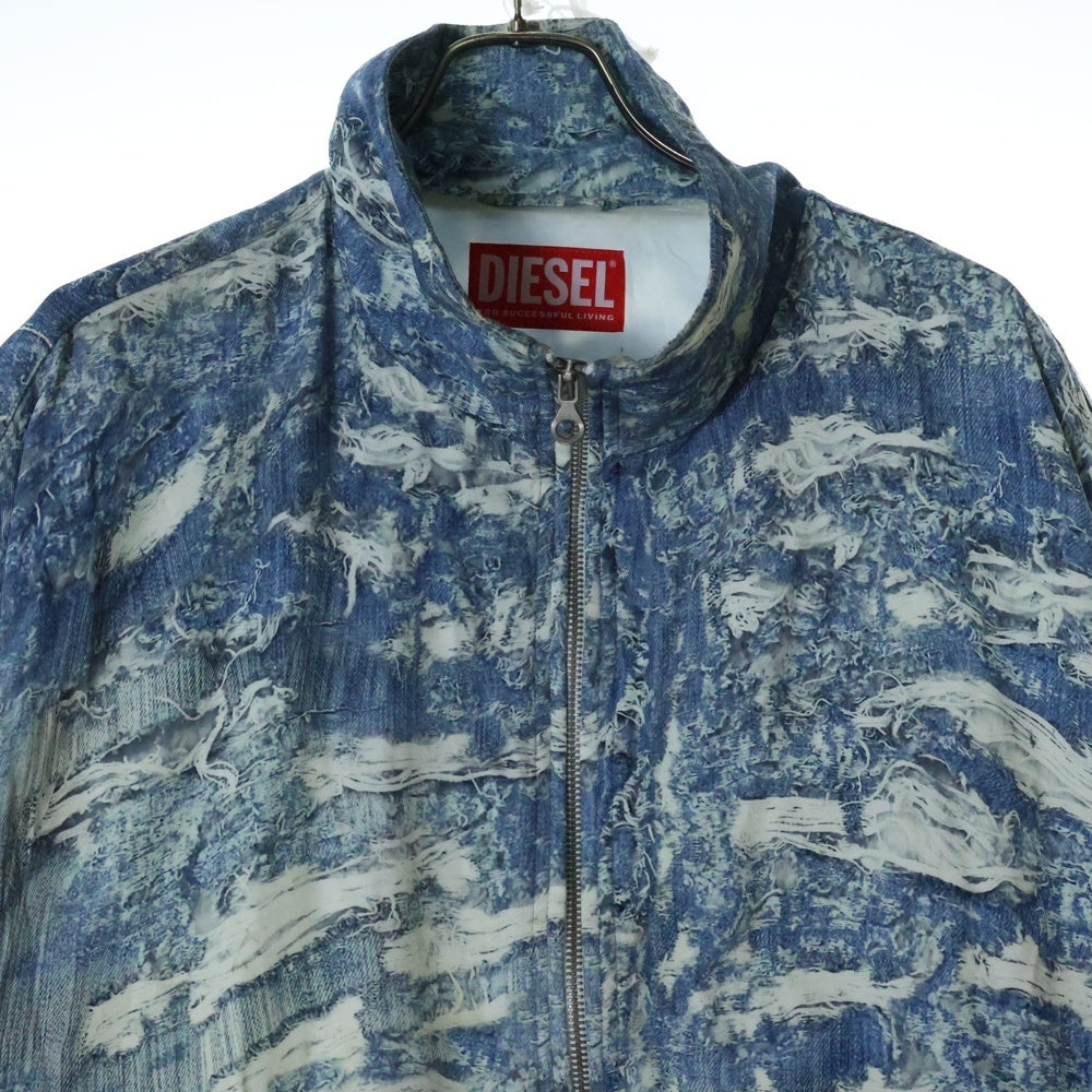 DIESEL(ディーゼル) J-ALSTON オールストン デニムトロンプルイユ ジップアップジャケット インディゴ A12849