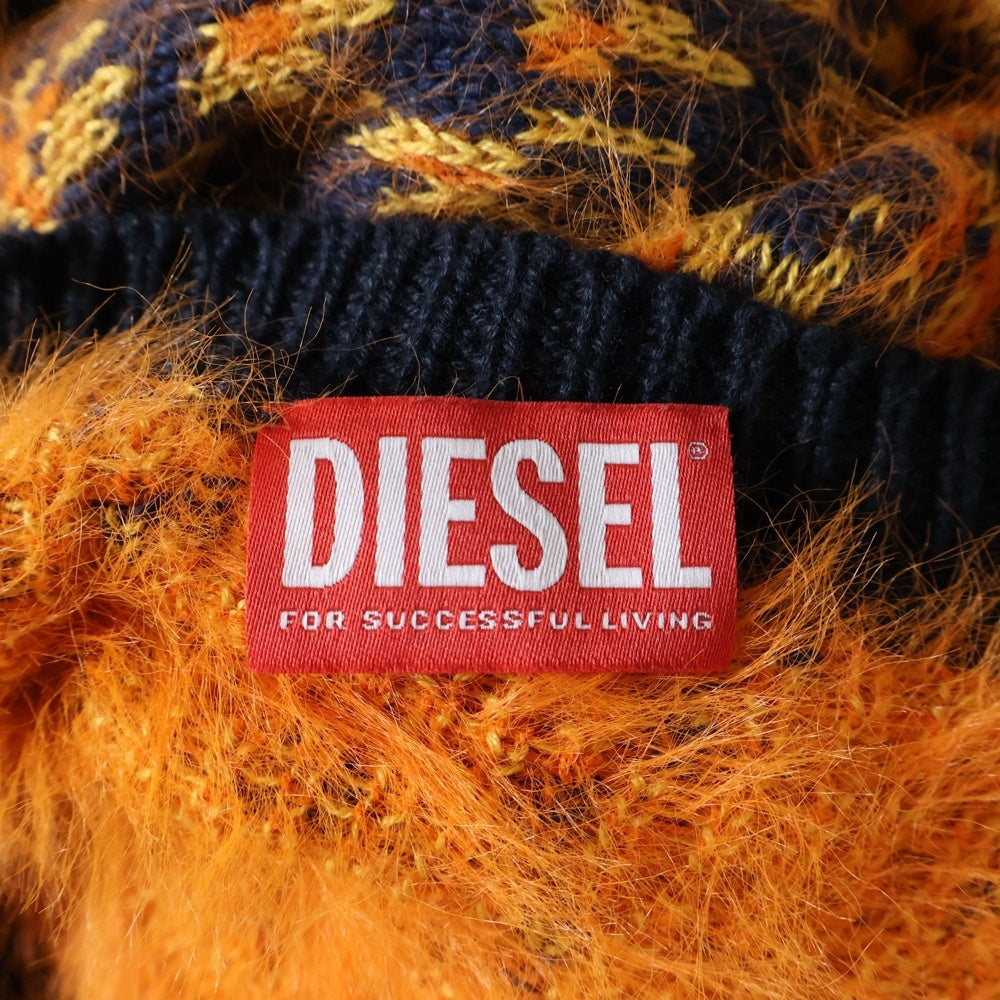 DIESEL(ディーゼル) K-RANGER ジャガードモヘアニット カーディガン オレンジ A14918