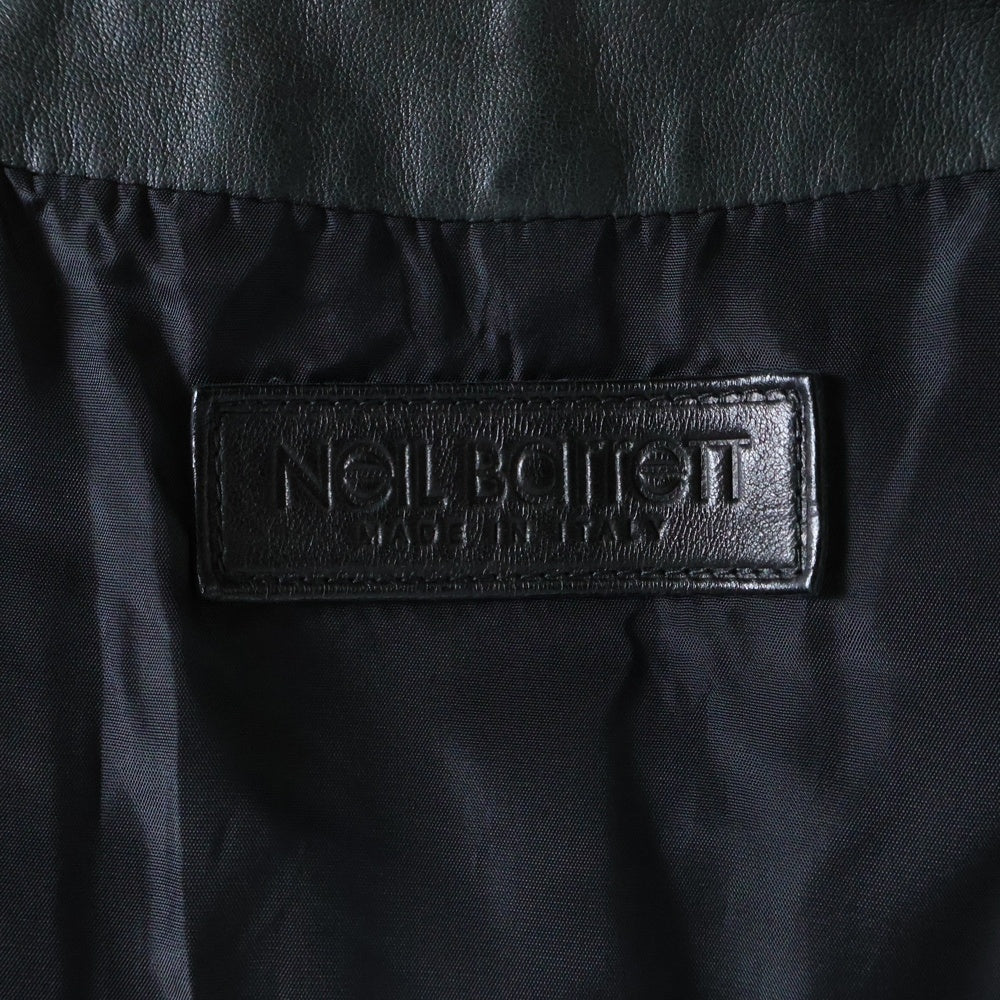 Neil Barrett(ニール バレット) 7967 GUNSHOT LEATHER ガンショット レザーベスト ジレ ブラック BPE 393