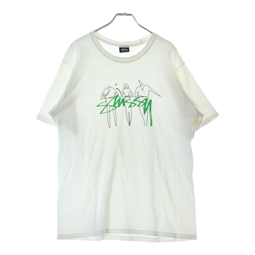STUSSY(ステューシー) 3PEOPLE フロントプリント 半袖Tシャツ カットソー ホワイト