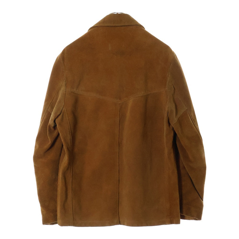 SCHOTT(ショット) スウェードレザー カバーオールジャケット フラワースタッズ付き ブラウン