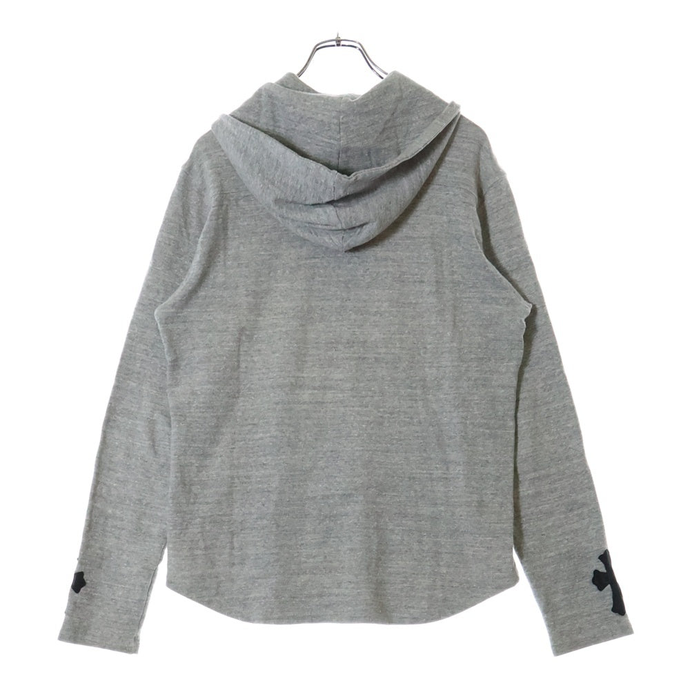 CHROME HEARTS(クロムハーツ) オールド ハーフジップ クロスパッチ パーカー グレー
