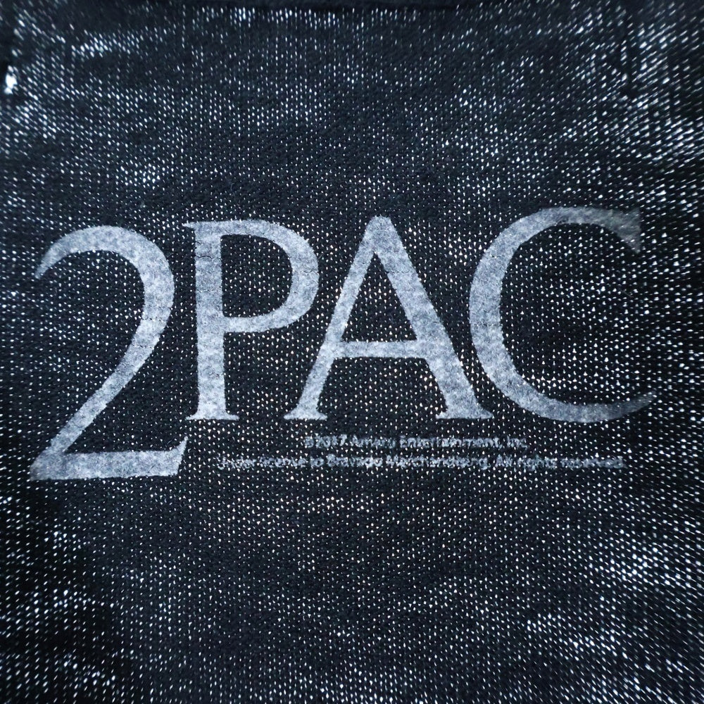 NO BRAND(ノーブランド) 2PAC バックプリント 半袖 Tシャツ ブラック