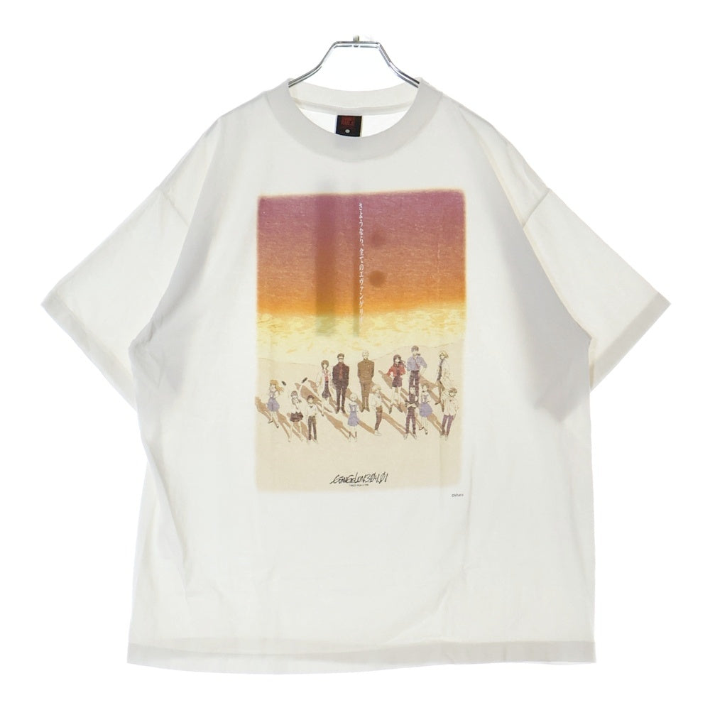 SAINT MICHAEL(セントマイケル) 25SS×GEEKS RULE× EVANGELION ギークスルール エヴァンゲリオン ムービー プリント 半袖 Tシャツ ホワイト SM HR8-0000-C13