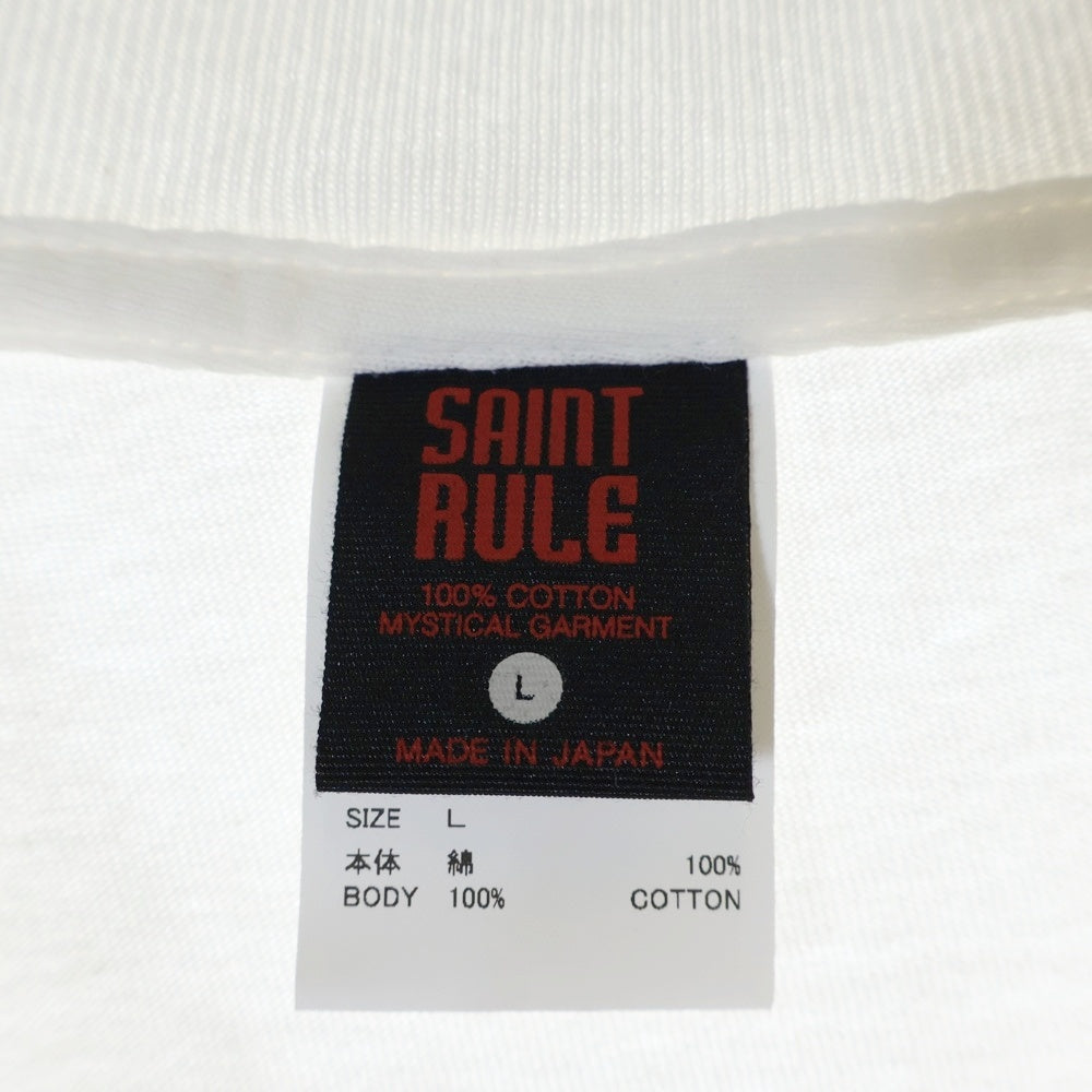 SAINT MICHAEL(セントマイケル) 25SS×GEEKS RULE× EVANGELION ギークスルール エヴァンゲリオン ムービー プリント 半袖 Tシャツ ホワイト SM HR8-0000-C13