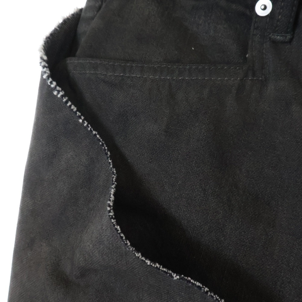 Rick Owens(リックオウエンス) 23SS SLIVERED BOOTCUT ブーツカットデニムパンツ ブラック RR01C4301