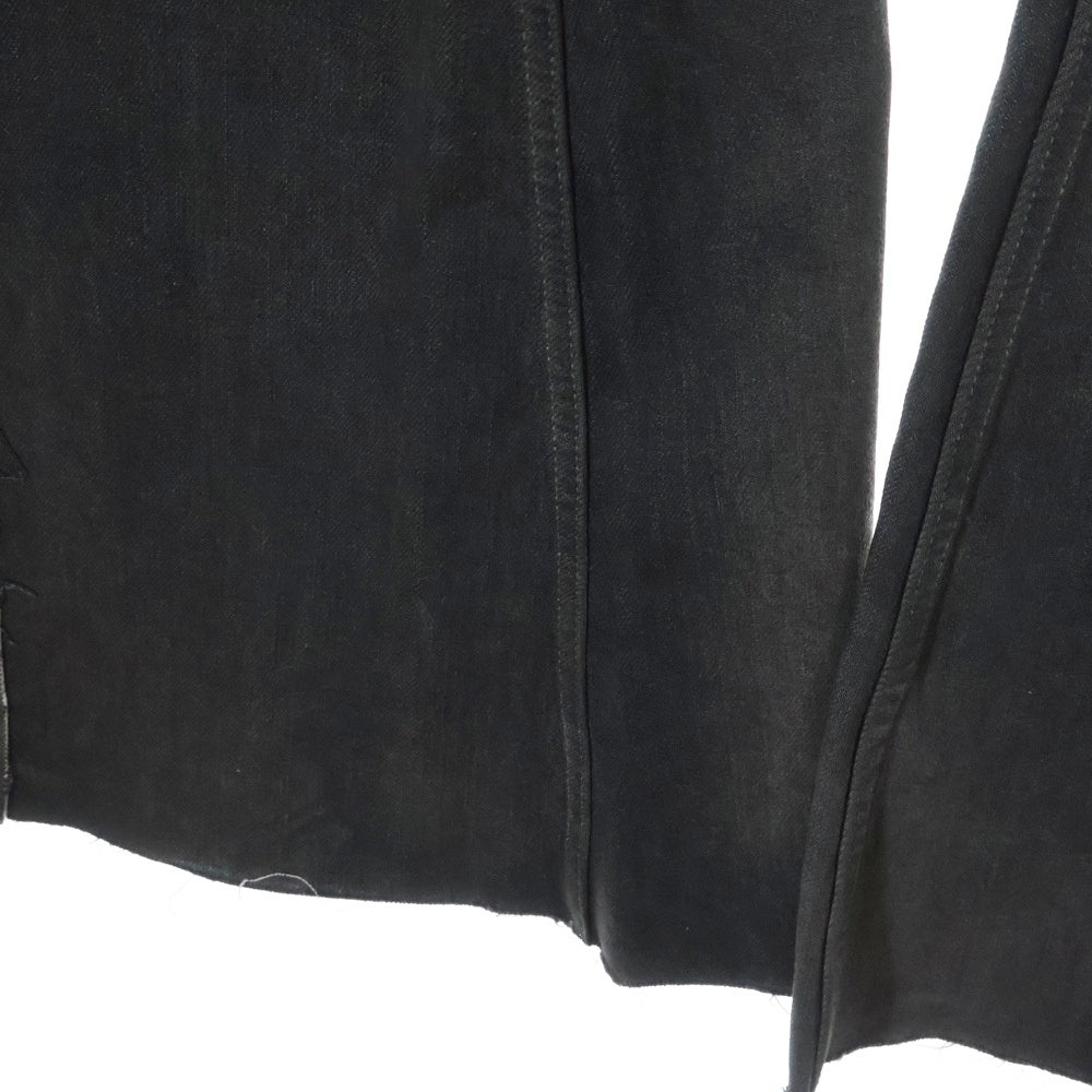 Rick Owens(リックオウエンス) 23SS SLIVERED BOOTCUT ブーツカットデニムパンツ ブラック RR01C4301